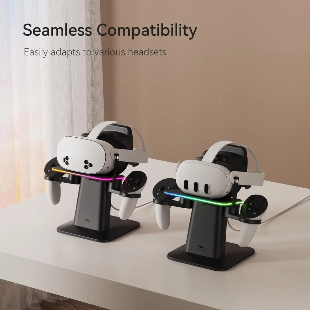 KIWI design Charging Dock for Meta Quest 3S/Quest 3/Quest 2/Quest Pro Accessory